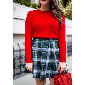 JCP Cabaret Red cable sweater NWT